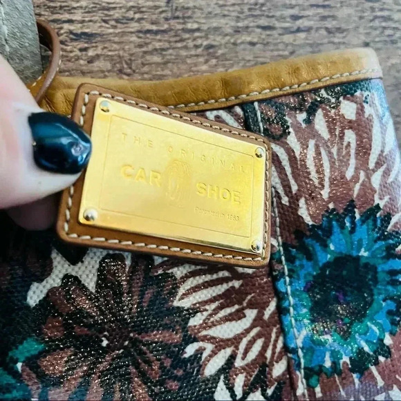 RARE Original CAR SHOE By Prada Floral Canvas Large Tote Shoulder Shopper Bag - Picture 6 of 11